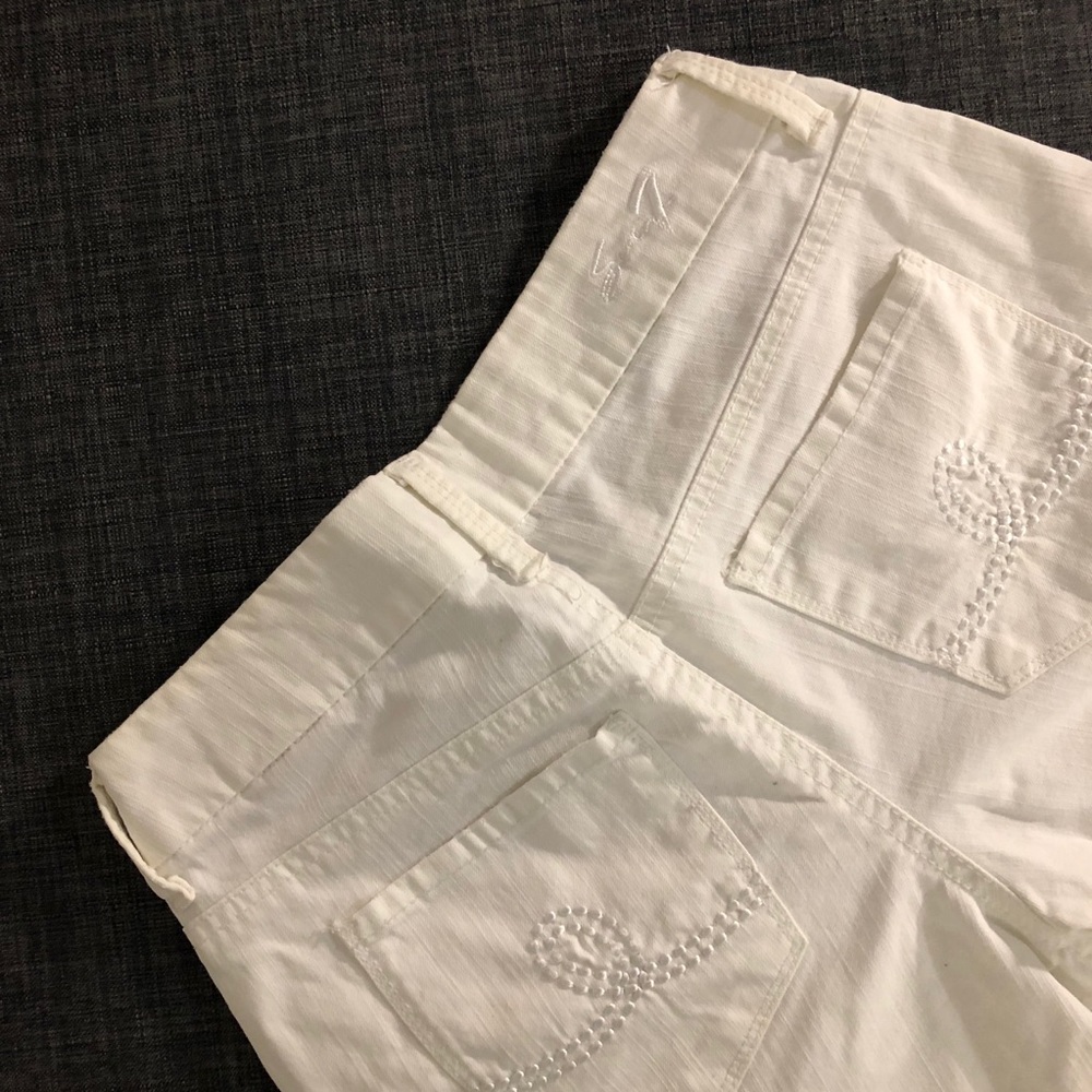 Seven7 - wide-leg crop white jeans